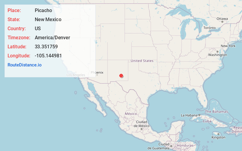 Map of Picacho