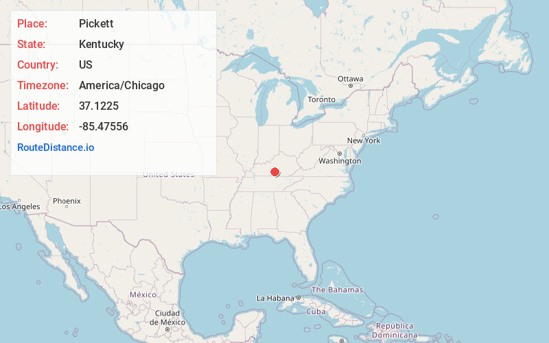 Map of Pickett