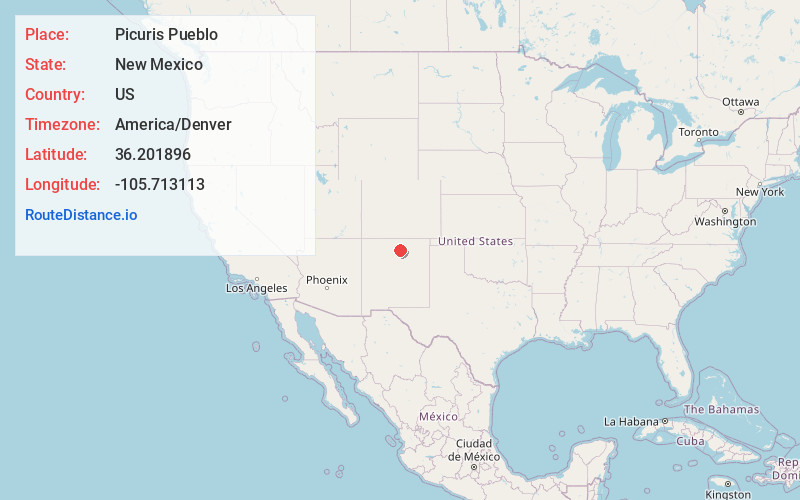 Map of Picuris Pueblo