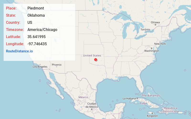 Map of Piedmont