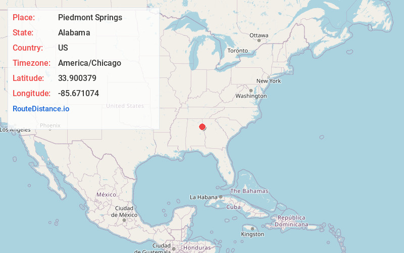 Map of Piedmont Springs