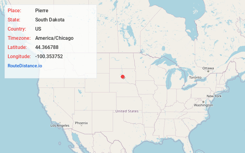 Map of Pierre