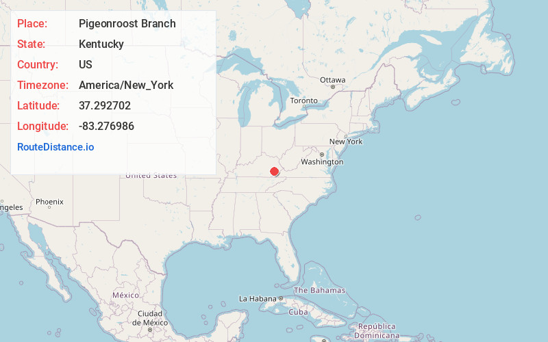 Map of Pigeonroost Branch