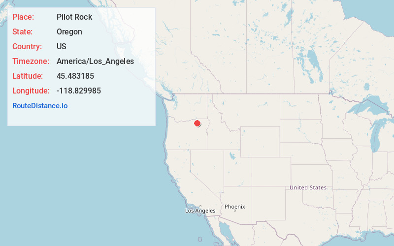 Map of Pilot Rock
