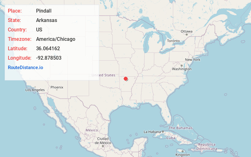 Map of Pindall