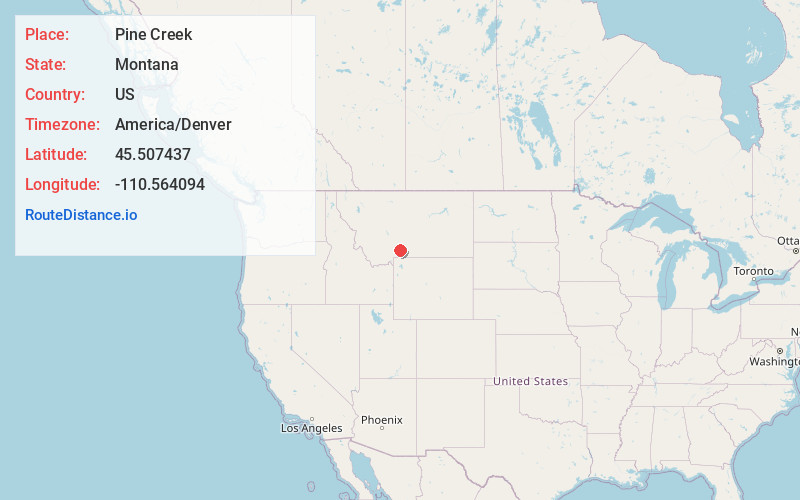 Map of Pine Creek