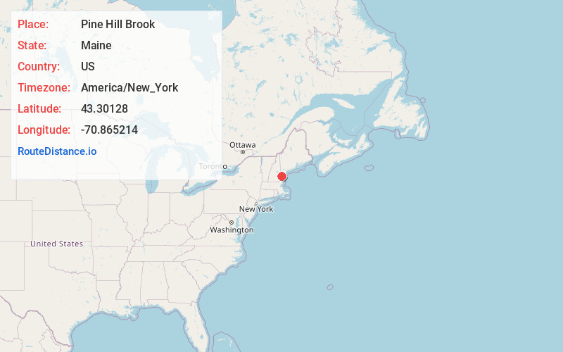 Map of Pine Hill Brook