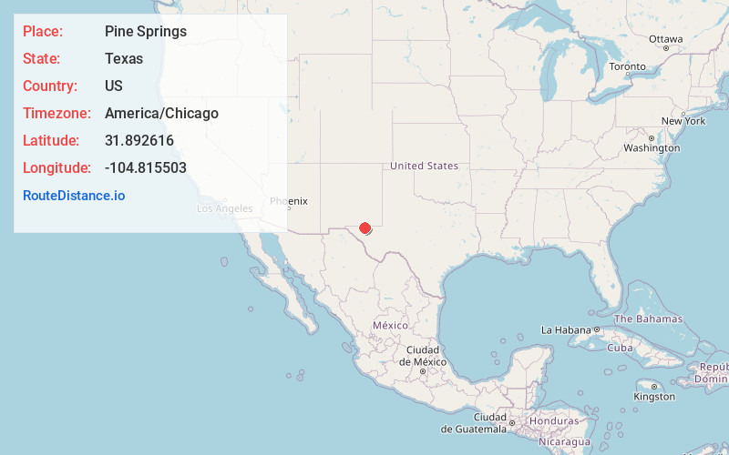 Map of Pine Springs