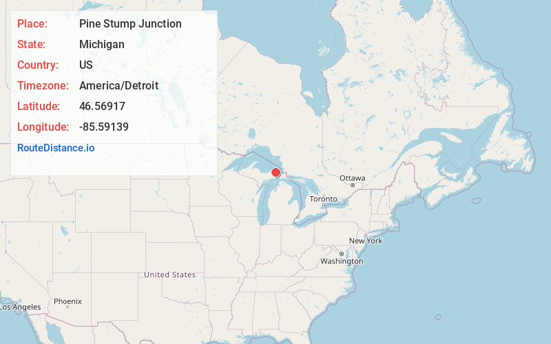 Map of Pine Stump Junction