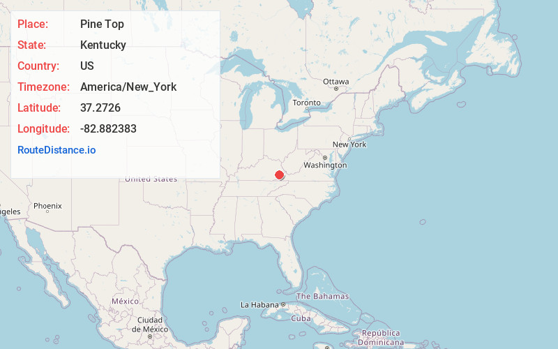 Map of Pine Top