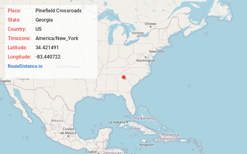 Map of Pinefield Crossroads