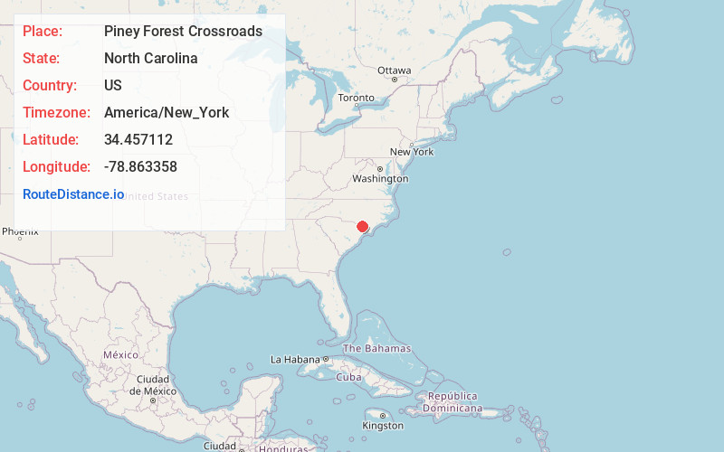 Map of Piney Forest Crossroads