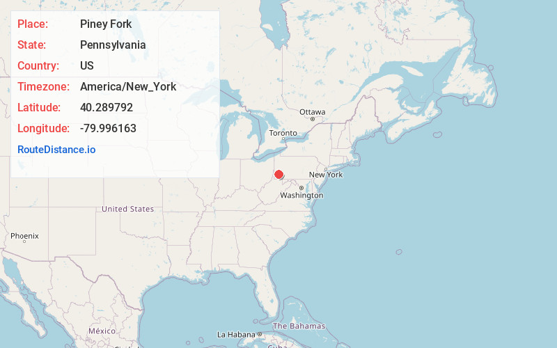 Map of Piney Fork