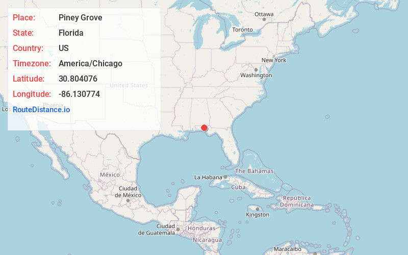 Map of Piney Grove