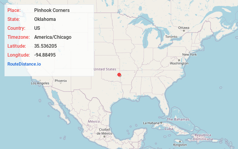 Map of Pinhook Corners