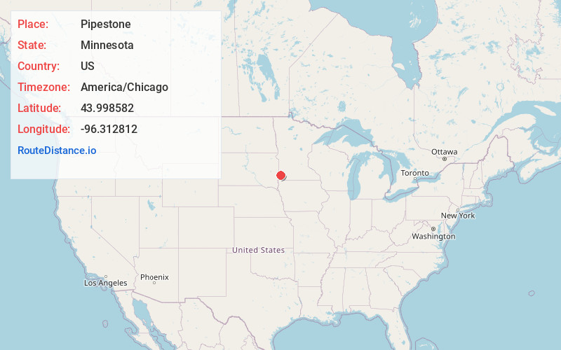 Map of Pipestone