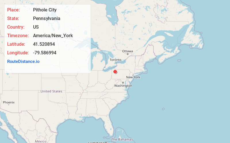 Map of Pithole City