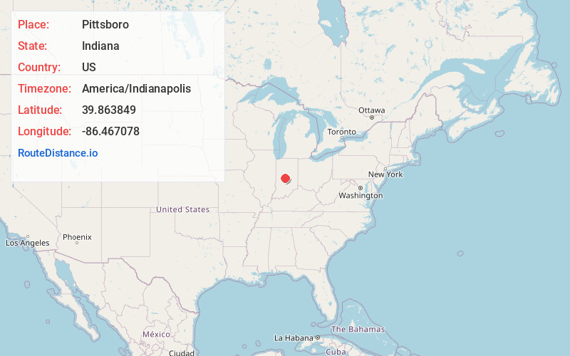 Map of Pittsboro