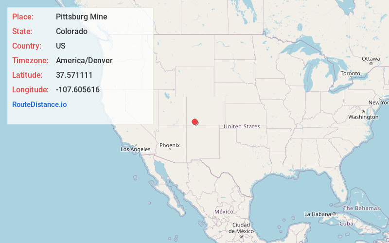 Map of Pittsburg Mine