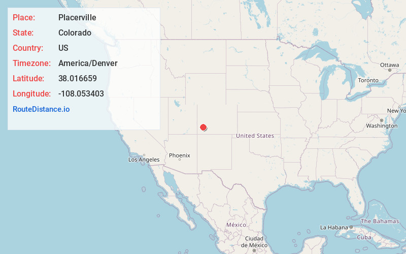 Map of Placerville