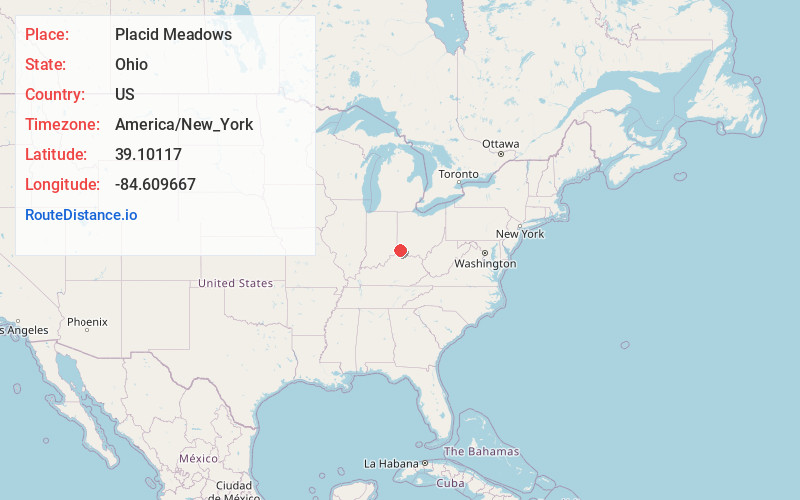 Map of Placid Meadows