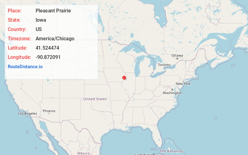Map of Pleasant Prairie