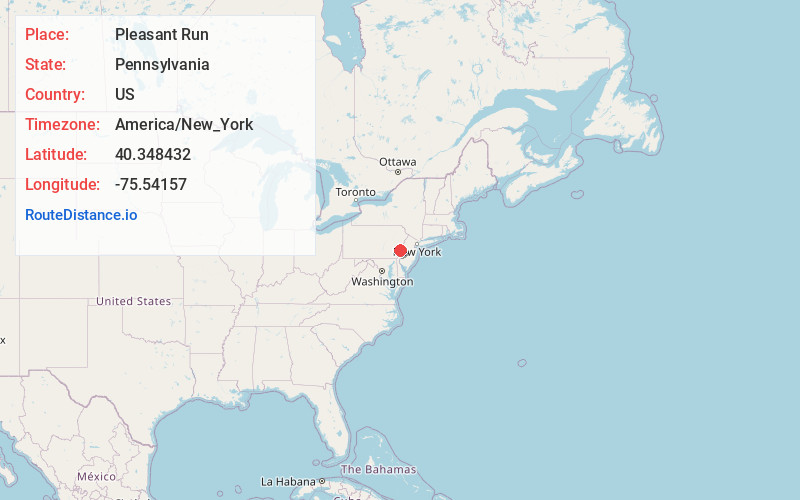 Map of Pleasant Run