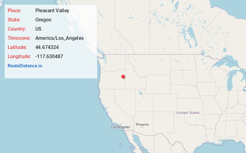 Map of Pleasant Valley