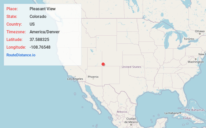 Map of Pleasant View