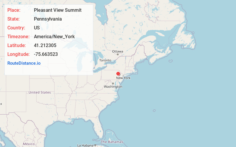 Map of Pleasant View Summit