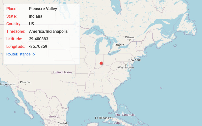 Map of Pleasure Valley