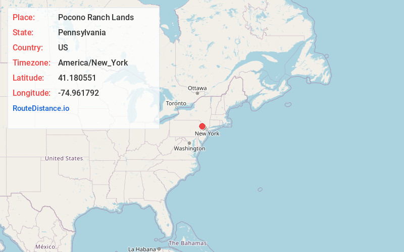 Map of Pocono Ranch Lands
