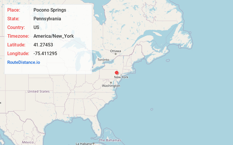 Map of Pocono Springs