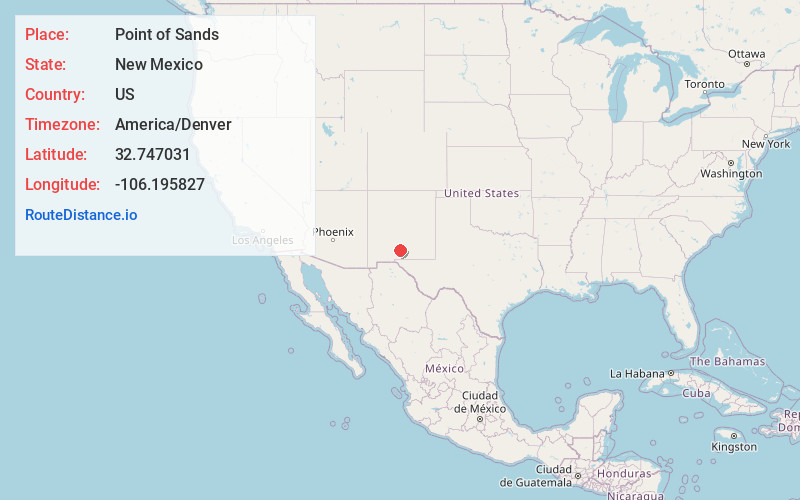 Map of Point of Sands