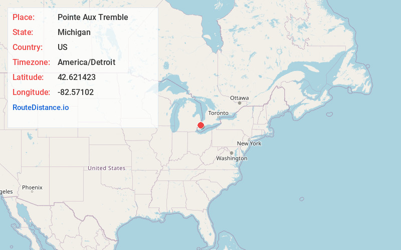 Map of Pointe Aux Tremble