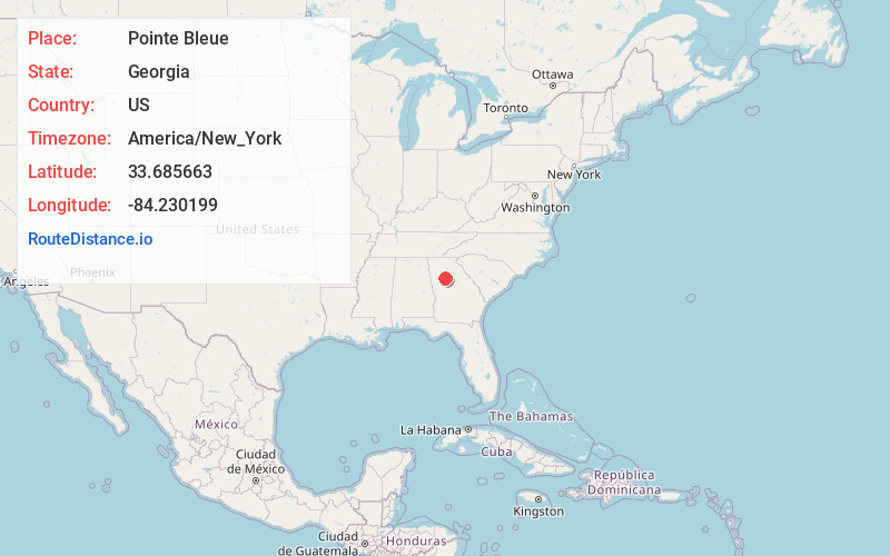 Map of Pointe Bleue