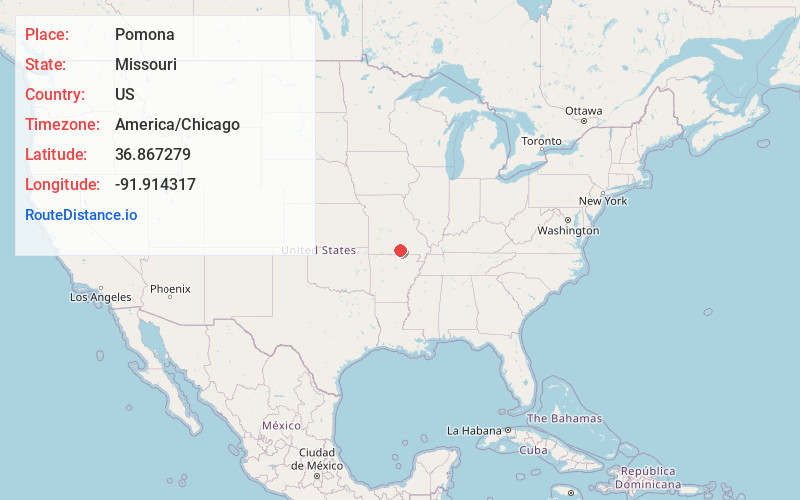Map of Pomona