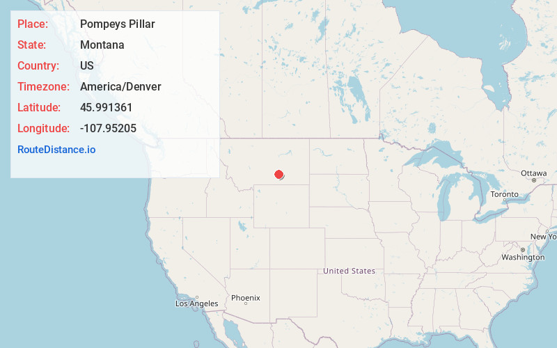 Map of Pompeys Pillar