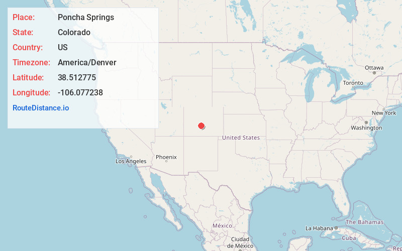 Map of Poncha Springs