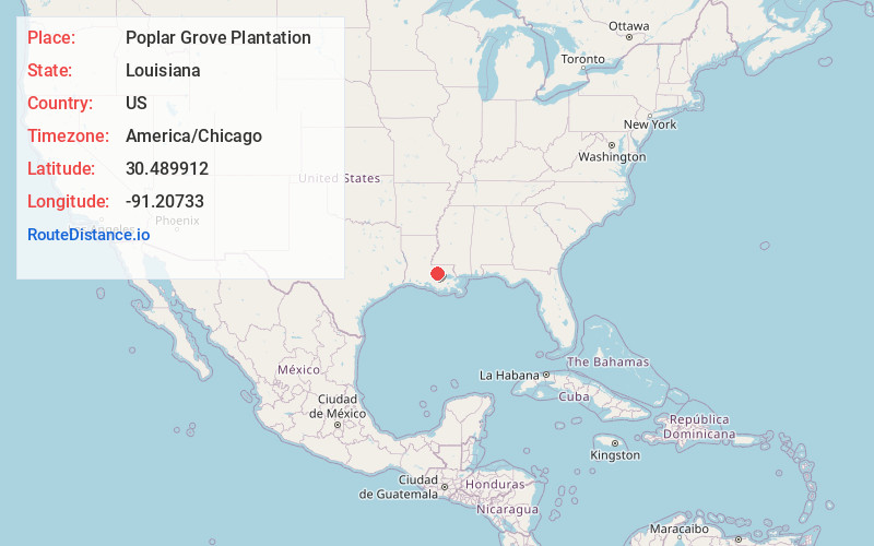 Map of Poplar Grove Plantation