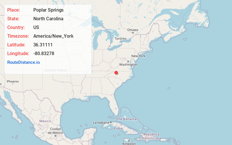 Map of Poplar Springs