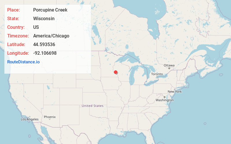 Map of Porcupine Creek