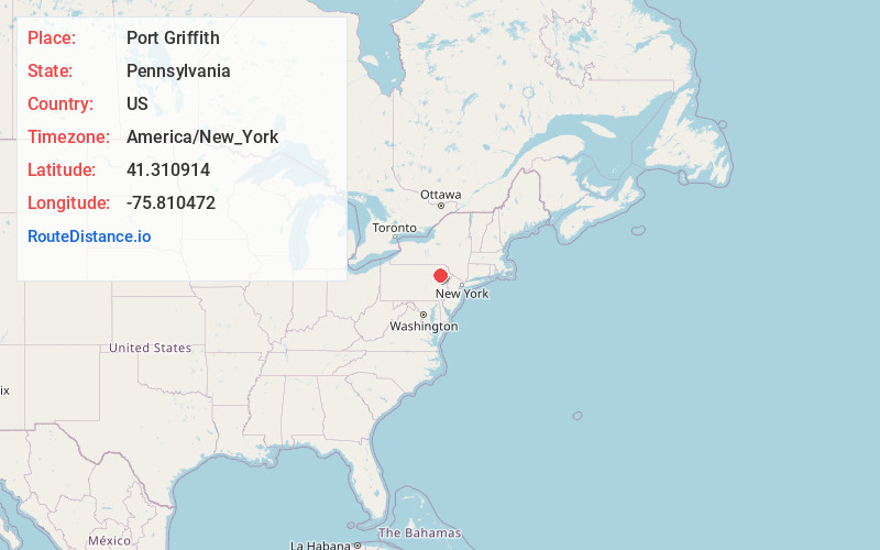 Map of Port Griffith