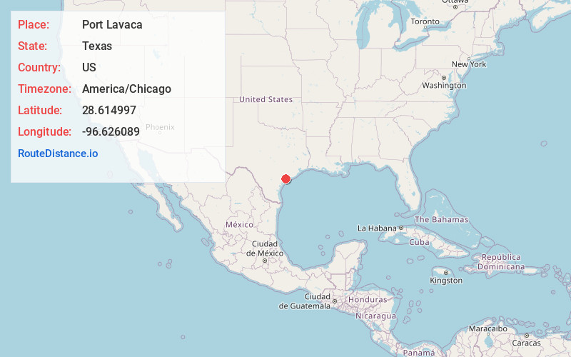 Map of Port Lavaca