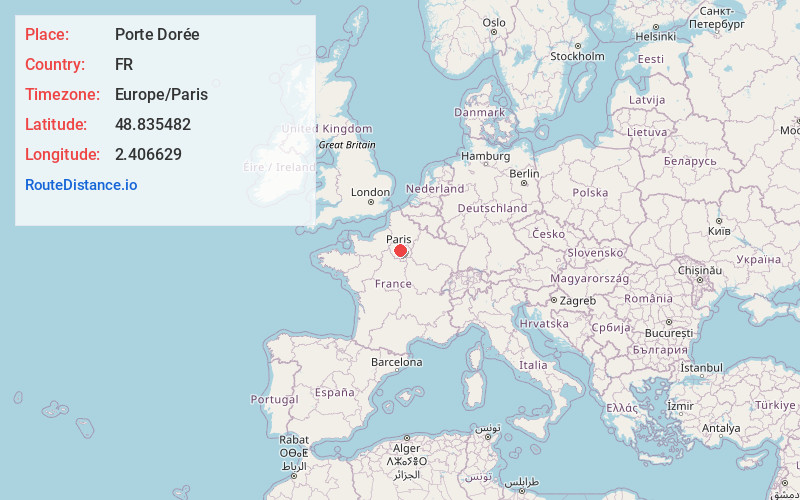 Map of Porte Dorée