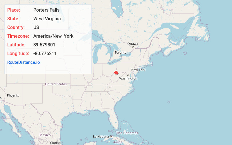 Map of Porters Falls