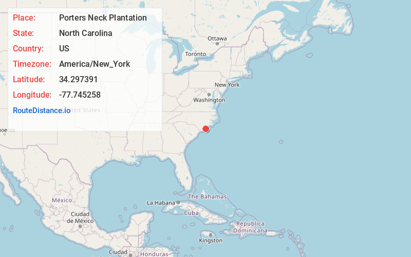 Map of Porters Neck Plantation