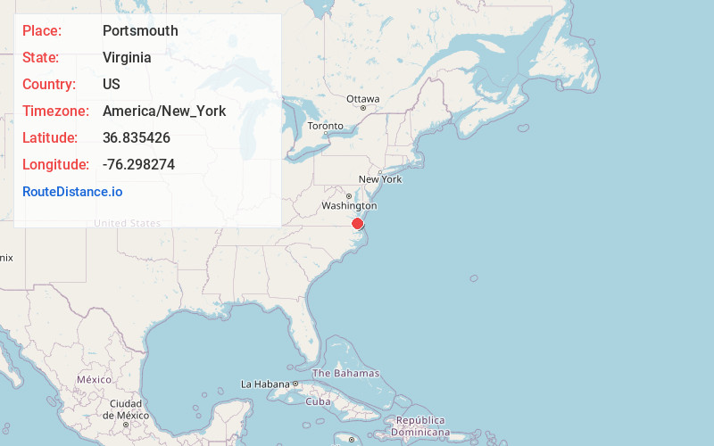 Map of Portsmouth
