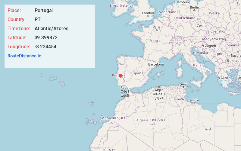 Map of Portugal