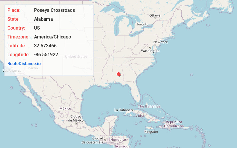 Map of Poseys Crossroads